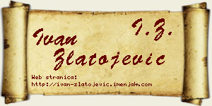 Ivan Zlatojević vizit kartica